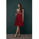 Burgundy Sweetheart Sparkle Beaded Chiffon Homecoming Dress