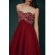 Burgundy Sweetheart Sparkle Beaded Chiffon Homecoming Dress