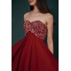 Burgundy Sweetheart Sparkle Beaded Chiffon Homecoming Dress