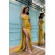 Gorgeous Starpless Mermaid Evening Dress Appliques With Slit