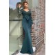 Elegant Long Sleeve Lace Evening Dress Mermaid V-Neck Online