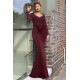 Elegant Long Sleeve Lace Evening Dress Mermaid V-Neck Online