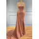 Goegeous Long Sleeves Mermaid Evening Dress Lace High-Neck With Buttons