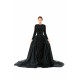 Elegant Long sleeve Sequin Evening Dress with Detachable Skirt | Ballbella Real Shooting