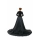 Elegant Long sleeve Sequin Evening Dress with Detachable Skirt | Ballbella Real Shooting