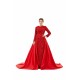 Elegant Long sleeve Sequin Evening Dress with Detachable Skirt | Ballbella Real Shooting