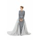 Elegant Long sleeve Sequin Evening Dress with Detachable Skirt | Ballbella Real Shooting