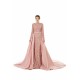 Elegant Long sleeve Sequin Evening Dress with Detachable Skirt | Ballbella Real Shooting