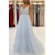 Glamorous Sweetheart Prom Dress Long Backless Tulle Evening Gowns