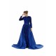 Elegant Long sleeve Sequin Evening Dress with Detachable Skirt | Ballbella Real Shooting