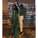 Mermaid Small Round Collar Long Sleeves Floor Length Beaded Applique Prom Dress With Cloak