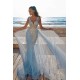 Glamorous Sequins Crystal Mermaid Prom Dress V-Neck Sleeveless