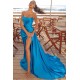 Chic Split front Evening Party Dress Sleeveless Cocktail Prom Party Gowns