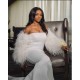 Charming Strapless Slim Evening Gowns Trumpt Train
