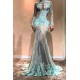 Gorgeous Long Sleeves Mermaid Evening Dress Lace Formal Dress