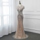 Luxurious Mermaid Halter Rhinestones Prom Party Gowns with Tassel Sparkle Formal Evening Dresses