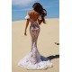 Off-the-Shoulder Wholesale Evening Dresses Different Lace Nude Lining Prom Party Gowns