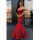New Arrival Mermaid Charming Sequined Evening Dresses Off-The-Shoulder Floor Length Prom Dresses