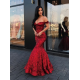 New Arrival Mermaid Charming Sequined Evening Dresses Off-The-Shoulder Floor Length Prom Dresses