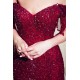 MELISSA Mermaid Off-the-shoulder V-neck Floor Length Sequins Evening Dresses