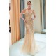 MELISSA Mermaid Off-the-shoulder V-neck Floor Length Sequins Evening Dresses