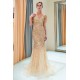 MELISSA Mermaid Off-the-shoulder V-neck Floor Length Sequins Evening Dresses