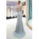 MARLENE Mermaid Sequined Pattern Long Sleevess Evening Dresses