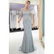 MARLENE Mermaid Sequined Pattern Long Sleevess Evening Dresses