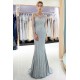 MARLENE Mermaid Sequined Pattern Long Sleevess Evening Dresses