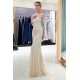 MARLENE Mermaid Sequined Pattern Long Sleevess Evening Dresses