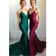 Chic Open-Back Mermaid Evening Dresses Simple Spaghetti Straps Prom Dresses