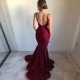 Chic Open-Back Mermaid Evening Dresses Simple Spaghetti Straps Prom Dresses