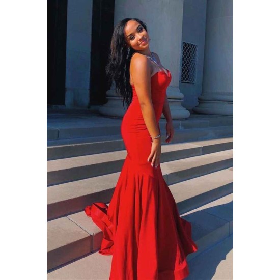 Gorgeous Sweetheart Mermaid Evening Gown Sleeveless Prom Party Gowns