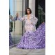 Long Sleeves Mermaid Evening Gowns Floral Pattern Sweep Train