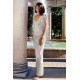 V-Neck Beading Slim Mermaid Prom Party GownsTassel Sleeveless Evening wear