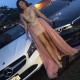 Women's High Collar Chic Long Sleeves Sequins Maxi Evening Party Dress