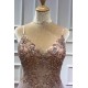 Glamorous V-neck Spaghetti-Straps Tulle Prom Dress Beadings Long Evening Gowns