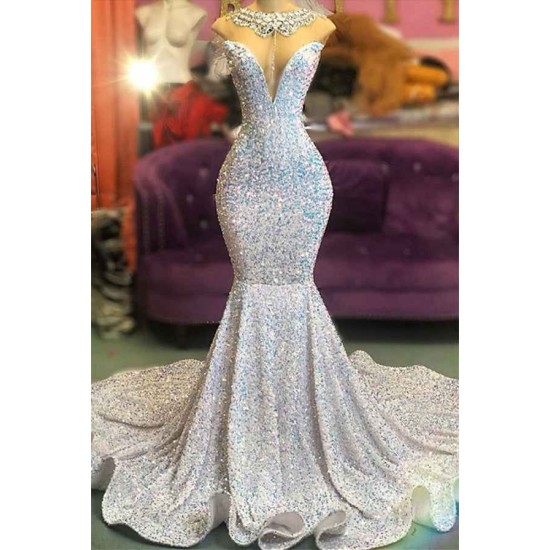 Glamorous Sequins Mermaid Long Evening Prom Dress Online