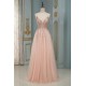 Glamorous Sequins V-Neck Long Evening Prom Dress Floor Length