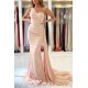 Elegant One Shoulder Long Prom Dress Mermaid Evening Gowns With Ruffles