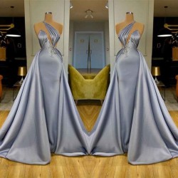 Chic Halter Beadings Long Evening Dress With Detachable Skirt