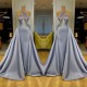 Chic Halter Beadings Long Evening Dress With Detachable Skirt