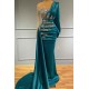 Glamorous Long Sleeve Mermaid Evening Dress With Lace Appliques Party Gowns