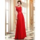 Eleagnt Evening Dresses Soft Pink Lace Applique Evening Dresses Chiffon Sleeveless Sash Floor Length Formal Gowns