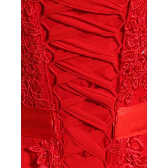 Eleagnt Evening Dresses Soft Pink Lace Applique Evening Dresses Chiffon Sleeveless Sash Floor Length Formal Gowns