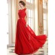 Eleagnt Evening Dresses Soft Pink Lace Applique Evening Dresses Chiffon Sleeveless Sash Floor Length Formal Gowns