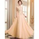 Eleagnt Evening Dresses Soft Pink Lace Applique Evening Dresses Chiffon Sleeveless Sash Floor Length Formal Gowns