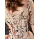 Gorgeous Evening Dress A-Line Jewel Neck Lace Tea-Length Social Pageant Dresses