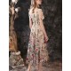 Gorgeous Evening Dress A-Line Jewel Neck Lace Tea-Length Social Pageant Dresses