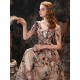Gorgeous Evening Dress A-Line Jewel Neck Lace Tea-Length Social Pageant Dresses